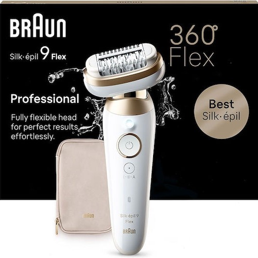 Braun Silk Epil 9 Flex Αποτριχωτική Μηχανή Epilator για Πρόσωπο & Σώμα SES9-011/3D