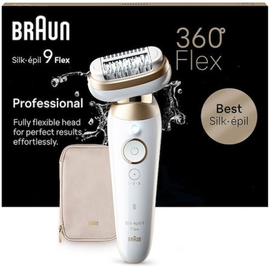 Braun Silk Epil 9 Flex Αποτριχωτική Μηχανή Epilator για Πρόσωπο & Σώμα SES9-011/3D