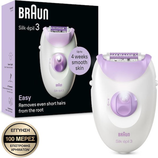 Braun Silk-Epil 3 Αποτριχωτική Μηχανή Epilator για Σώμα & Μπικίνι SE3000