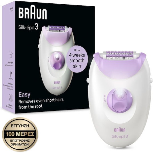 Braun Silk-Epil 3 Αποτριχωτική Μηχανή Epilator για Σώμα & Μπικίνι SE3000