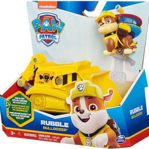 Spin Master Paw Patrol Rubble Αυτοκινητάκι Bulldozer για 3+ Ετών