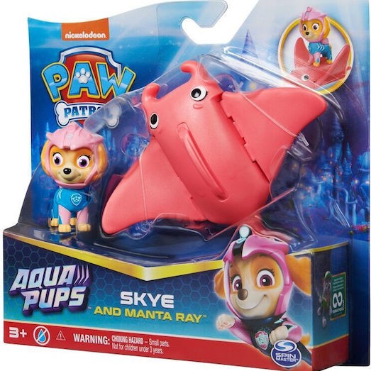 Spin Master Παιχνίδι Μινιατούρα Aqua Pups Paw Patrol Skye & Manta Ray για 3+ Ετών