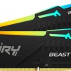 Kingston Fury Beast RGB DDR5 64GB RAM με 2x32GB Modules και Ταχύτητα 5600 για Desktop