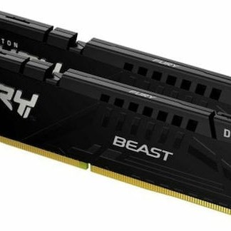 Kingston FURY Beast DDR5 64GB RAM με 2x32GB Modules και Ταχύτητα 6000 για Desktop
