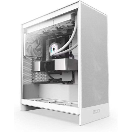 NZXT H7 Flow Midi Tower Κουτί Υπολογιστή με Πλαϊνό Παράθυρο Λευκό