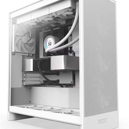 NZXT H7 Flow Midi Tower Κουτί Υπολογιστή με Πλαϊνό Παράθυρο Λευκό