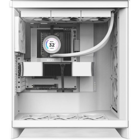 NZXT H7 Flow Midi Tower Κουτί Υπολογιστή με Πλαϊνό Παράθυρο Λευκό