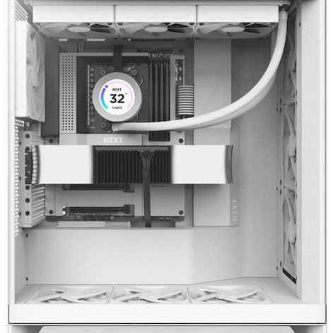 NZXT H7 Flow Midi Tower Κουτί Υπολογιστή με Πλαϊνό Παράθυρο Λευκό