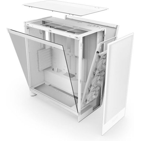 NZXT H7 Flow Midi Tower Κουτί Υπολογιστή με Πλαϊνό Παράθυρο Λευκό