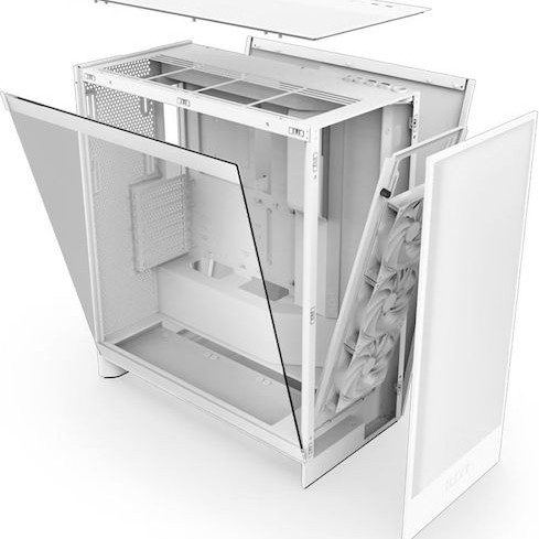 NZXT H7 Flow Midi Tower Κουτί Υπολογιστή με Πλαϊνό Παράθυρο Λευκό