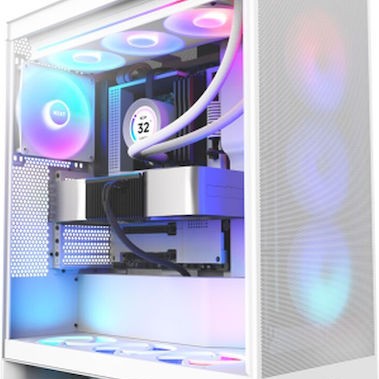 NZXT H7 Flow RGB Gaming Midi Tower Κουτί Υπολογιστή με Πλαϊνό Παράθυρο Λευκό