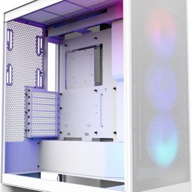 NZXT H7 Flow RGB Gaming Midi Tower Κουτί Υπολογιστή με Πλαϊνό Παράθυρο Λευκό