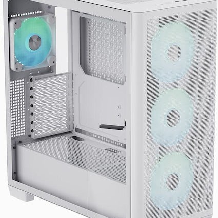 NZXT H7 Flow RGB Gaming Midi Tower Κουτί Υπολογιστή με Πλαϊνό Παράθυρο Λευκό