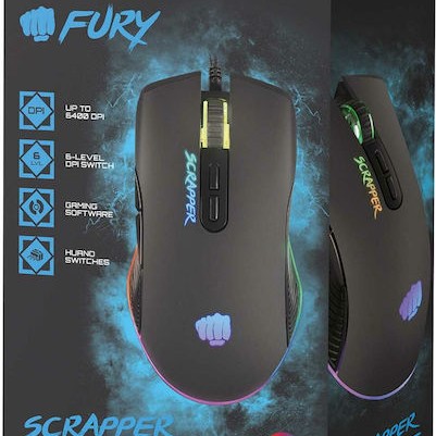 Natec Scrapper RGB Gaming Ποντίκι 6400 DPI Μαύρο