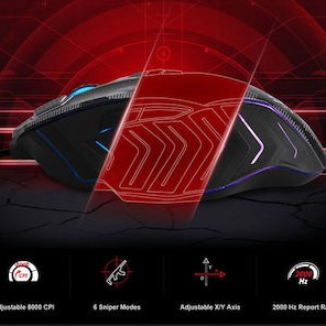 A4Tech Bloody J95s RGB Gaming Ποντίκι 8000 DPI Black