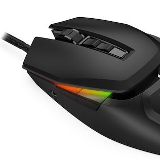 Krux Bot RGB Gaming Ποντίκι 10000 DPI Μαύρο
