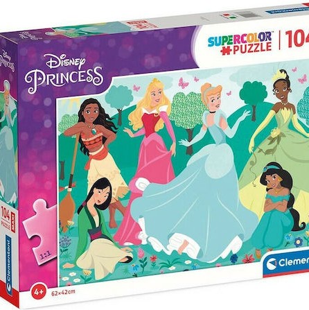 Παιδικό Puzzle Supercolor Princess 104pcs για 4+ Ετών Clementoni