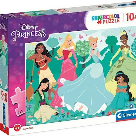 Παιδικό Puzzle Supercolor Princess 104pcs για 4+ Ετών Clementoni