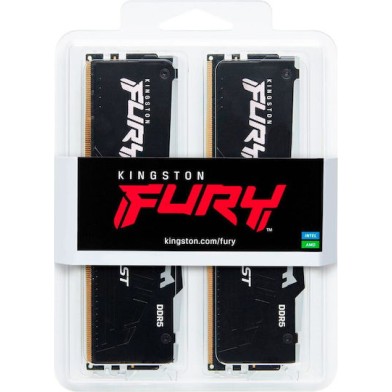 Kingston FURY Beast RGB DDR5 64GB RAM με 2x32GB Modules και Ταχύτητα 6000 για Desktop