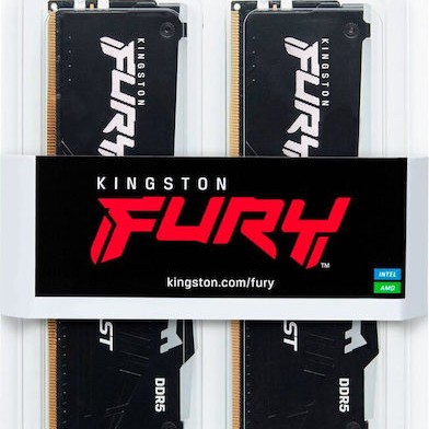 Kingston FURY Beast RGB DDR5 64GB RAM με 2x32GB Modules και Ταχύτητα 6000 για Desktop