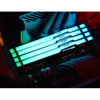 Kingston FURY Beast RGB DDR5 64GB RAM με 2x32GB Modules και Ταχύτητα 6000 για Desktop