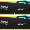 Kingston Fury Beast RGB DDR5 64GB RAM με 2x32GB Modules και Ταχύτητα 6000 για Desktop