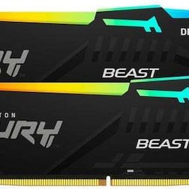 Kingston Fury Beast RGB DDR5 64GB RAM με 2x32GB Modules και Ταχύτητα 6000 για Desktop
