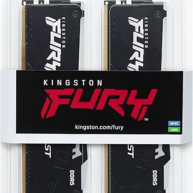 Kingston Fury Beast RGB DDR5 64GB RAM με 2x32GB Modules και Ταχύτητα 6000 για Desktop