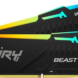 Kingston Fury Beast RGB DDR5 64GB RAM με 2x32GB Modules και Ταχύτητα 6000 για Desktop