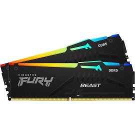 Kingston Fury Beast RGB DDR5 64GB RAM με 2x32GB Modules και Ταχύτητα 6000 για Desktop