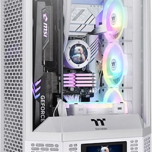 Thermaltake The Tower 300 Micro Tower Κουτί Υπολογιστή με Πλαϊνό Παράθυρο και RGB Φωτισμό Λευκό