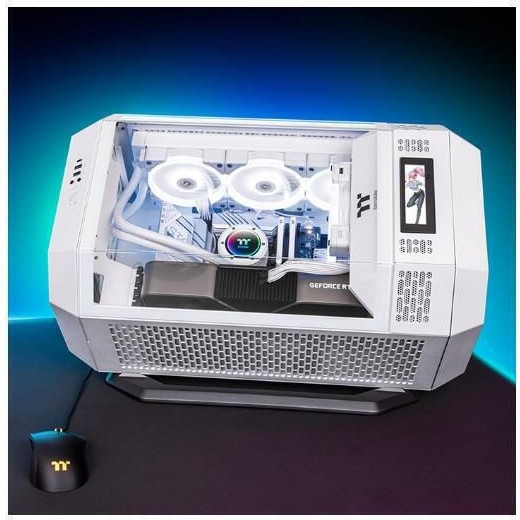 Thermaltake The Tower 300 Micro Tower Κουτί Υπολογιστή με Πλαϊνό Παράθυρο και RGB Φωτισμό Λευκό