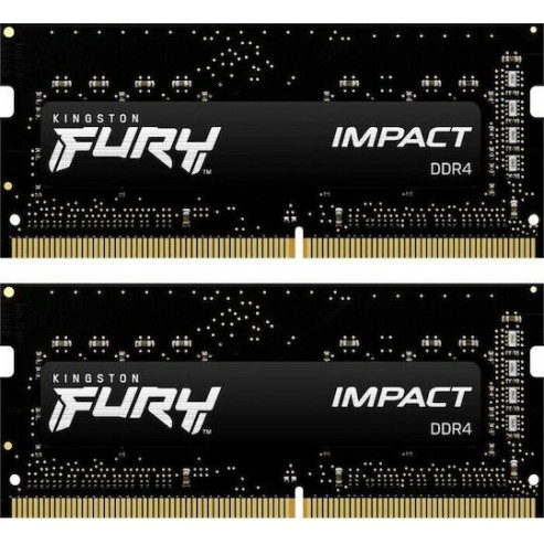 Kingston Fury Impact DDR4 16GB RAM με 2x8GB Modules και Ταχύτητα 3200 για Laptop