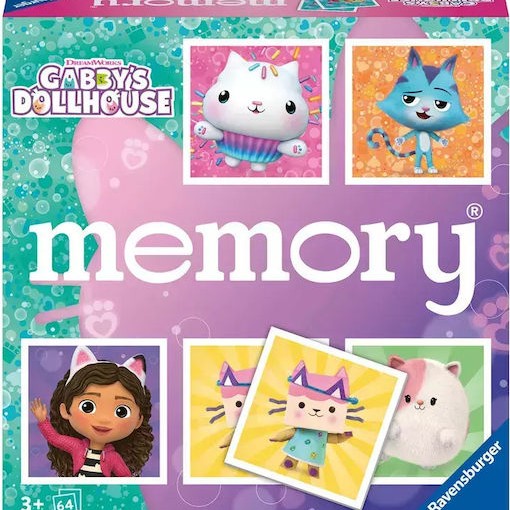 Επιτραπέζιο Παιχνίδι Memory Το Κουκλόσπιτο Της Γκάμπι για 1+ Παίκτες 3+ Ετών (EN) Ravensburger