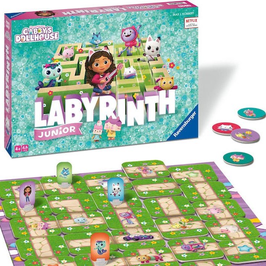 Επιτραπέζιο Παιχνίδι Gabby's Dollhouse Junior Labyrinth για 2-4 Παίκτες 4+ Ετών (EN) Ravensburger