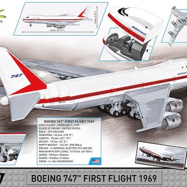 Cobi Τουβλάκια Boeing 747 First Flight 1969 για 7+ Ετών 1051τμχ