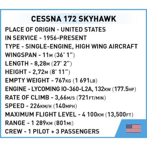 Cobi Τουβλάκια Cessna 172 Skyhawk για 7+ Ετών 160τμχ