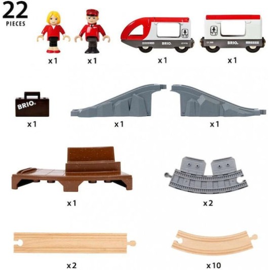 Brio Toys Starter Travel Σετ με Τρενάκι για 3+ Ετών