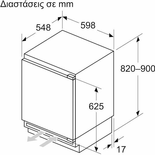 Neff Εντοιχιζόμενο Mini Bar 110lt Υ82xΠ59.8xΒ54.8εκ. Λευκό KU2222FD0