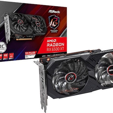 ASRock Radeon RX 6500 XT 8GB GDDR6 Phantom Gaming OC Κάρτα Γραφικών
