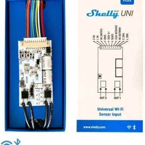 Shelly Plus Uni Smart Ενδιάμεσος Διακόπτης Wi-Fi