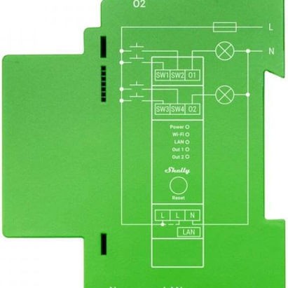 Shelly 2pm Dimmer Ενδιάμεσος Διακόπτης