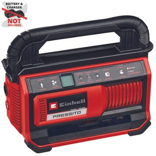 Einhell Τρόμπα Αυτοκινήτου Pressito με Καλώδιο Αναπτήρα 12V (Χωρίς Μπαταρία)