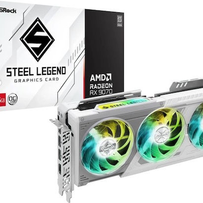 ASRock Radeon RX 9070 16GB GDDR6 Steel Legend OC Κάρτα Γραφικών