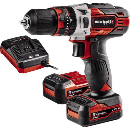 Einhell TE-CD 12/1 Li-i Κρουστικό Δραπανοκατσάβιδο Μπαταρίας 12V 2x2Ah