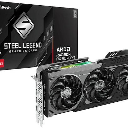ASRock Radeon RX 9070 XT 16GB GDDR6 Steel Legend Dark Κάρτα Γραφικών