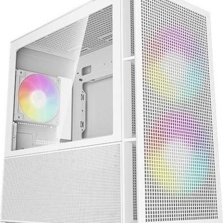Deepcool CH360 Micro Tower Κουτί Υπολογιστή με Πλαϊνό Παράθυρο και RGB Φωτισμό Λευκό