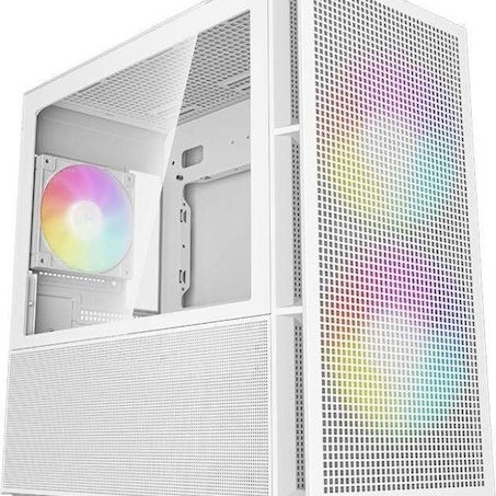 Deepcool CH360 Micro Tower Κουτί Υπολογιστή με Πλαϊνό Παράθυρο και RGB Φωτισμό Λευκό