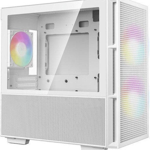 Deepcool CH360 Digital Gaming Micro Tower Κουτί Υπολογιστή με Πλαϊνό Παράθυρο Λευκό