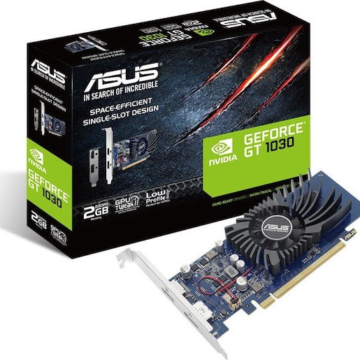 Asus GeForce GT 1030 2GB GDDR5 Low Profile Κάρτα Γραφικών